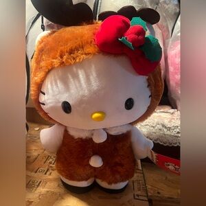 Hello Kitty Holiday reindeer greeter NWT